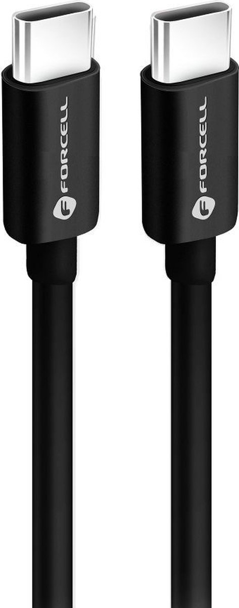 Forcell - Usb-C naar Usb-C - Universele kabel - Snellader geschikt voor Usb-C apparaten - 1,5 Meter - 60W - Zwart