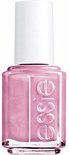 Essie nagellakflesje in een lichte, zachte roze kleur met parelmoerglans en witte dop.