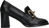 Manfield - Dames - Zwarte leren pumps - Maat 42