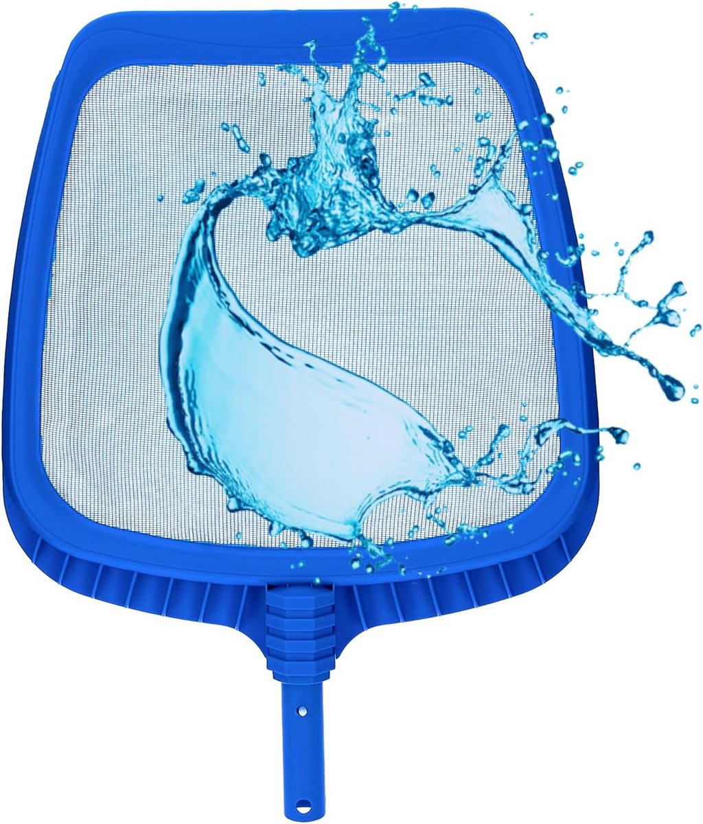 Amapool Basics zwembadschepnet, oppervlakteschepnet, fijn, bladschepnet, vlak, vlak schepnet voor zwembaden, zwembadaccessoires voor zwembadreiniging