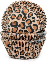 House of Marie Leopard Caissettes pour cupcake / muffin 50 pièce(s)