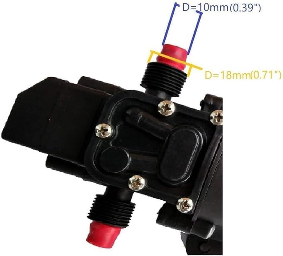 ERGAOBOY 10 Stuks 10mm OD x 6mm OD Rechte Vermindering Push To Connect Fittingen, Pneumatische Union Pipe Tube Reducer Fitting