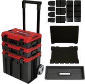 Bol.com Einhell E-Case Tower systeemkoffer - Max. laadvermogen: 120 kg - Bestaande uit 3 koffers incl. accessoires - Opbergen en... aanbieding