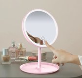 Avoir Avoir® Verlichte Make-up Spiegel met Witte LED-daglichtverlichting -Roze-Verwijderbare/opbergbare basis - 3 Lichtmodi - Hoogwaardig ABS-materiaal - USB-kabel - Bestel nu op Bol.com!