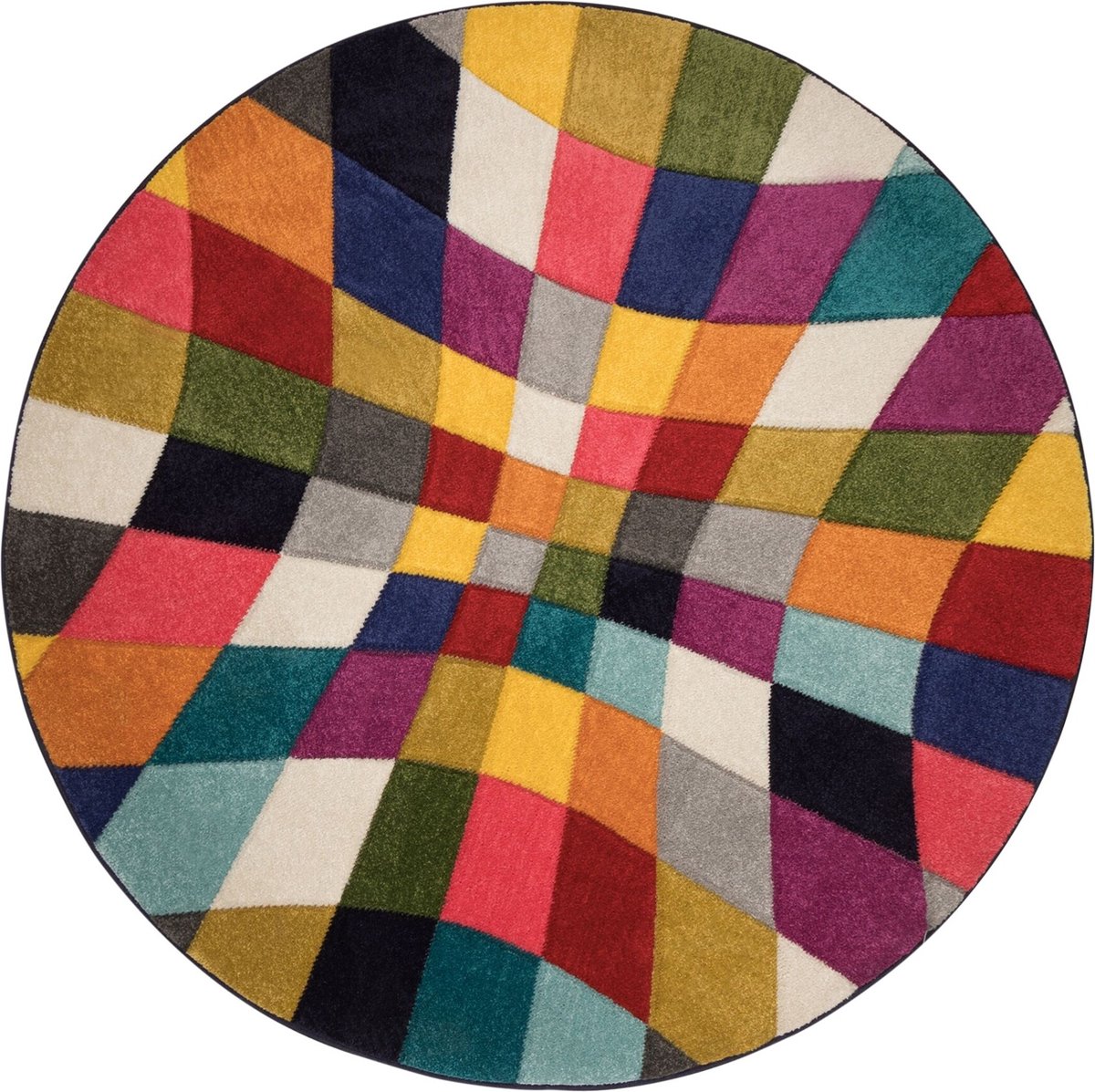 flycarpets Rhumba Modern Spectro Vloerkleed - Multi - 160x160 cm