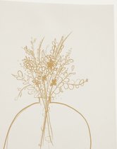 Kave Home - Wit papier Erley vel met beige bloemenvaas 21 x 28 cm