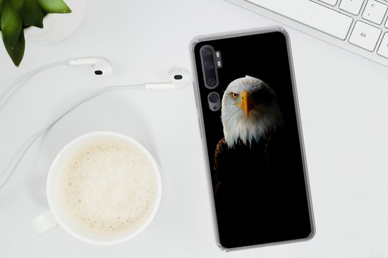 Coque Xiaomi Mi Note 10 - Aigle - Vogel - Zwart - Coque de téléphone en Siliconen