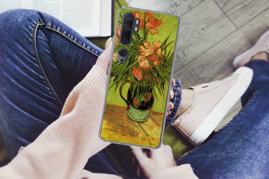 Xiaomi Mi Note 10 - Vase nature morte avec lauriers roses et livres - Vincent van Gogh - Coque de téléphone en Siliconen
