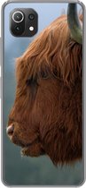 Coque de téléphone compatible avec Xiaomi 11T - Highlander écossais - Animaux - Brume - Coque en Siliconen