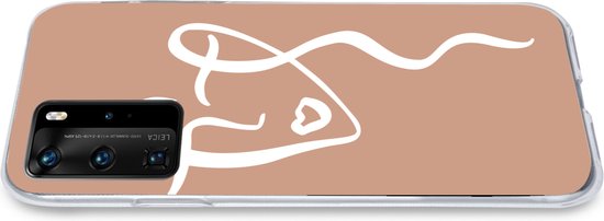 Coque Huawei P40 Pro - Femme - Visage - Abstrait - Siliconen