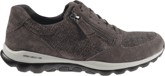 Gabor rollingsoft sensitive 76.968.61 - dames rollende wandelsneaker - bruin - maat 42 (EU) 8 (UK)