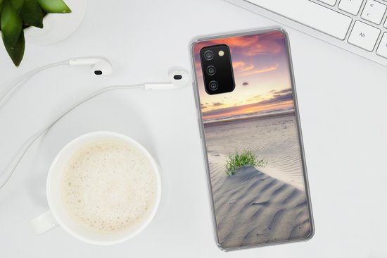 Telefoonhoesje Geschikt voor Samsung Galaxy A03s hoesje - Zonsondergang in een landschap in Nederland - Siliconen Telefoonhoesje Telefoonhoesje