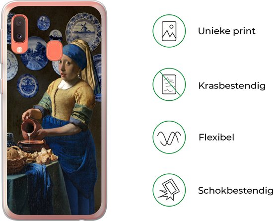 Coque Samsung Galaxy Melkmeisje - Laitière - Fille à la perle - Vermeer - Siliconen