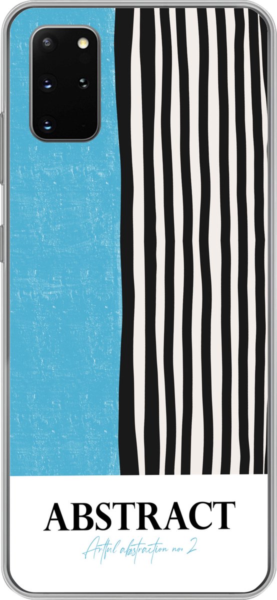 Telefoonhoesje Geschikt voor Samsung Galaxy S20 Plus hoesje - Design - Blauw - Zwart - Wit - Siliconen Telefoonhoesje Telefoonhoesje