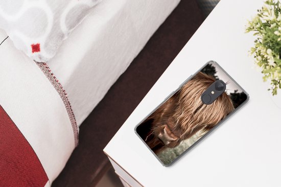Coque de téléphone compatible avec Xiaomi et Redmi 5 - Motif écossais Highlander - Arbre - Herbe - Coque en Siliconen