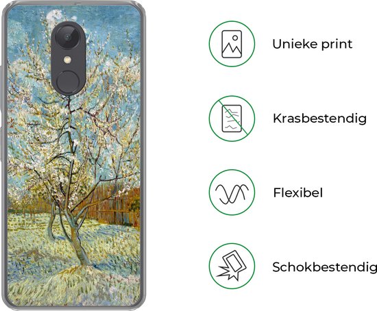 Coque Xiaomi Redmi 5 - Pêcher en fleurs - Vincent van Gogh - Coque de téléphone en Siliconen