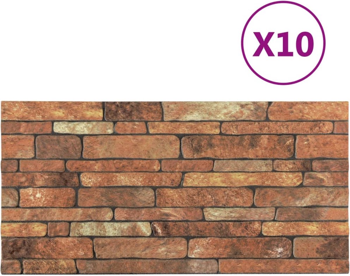 Vidaxl - vidaXL Panneaux muraux 3D Design de brique gris foncé 10 pcs EPS -  Lambris - Rue du Commerce