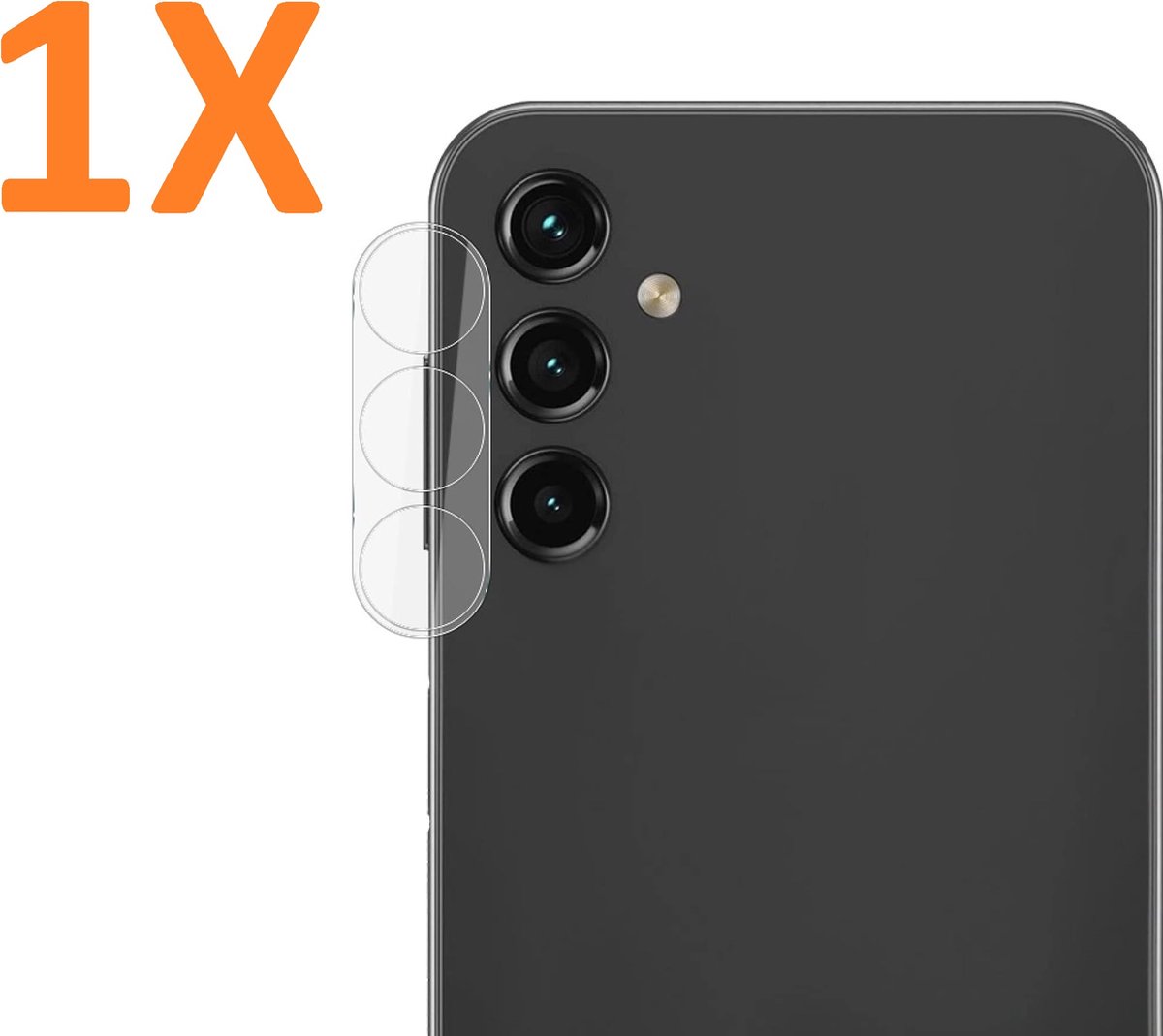 Camera Lens Glass Protector - beschermer Geschikt voor: Samsung Galaxy A14 - Transparant - 1x