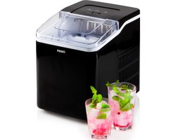 PRIMO PR407IB IJsblokjesmachine - IJsblokjesmaker met IJsschep - 1,6L - 12kg/24u - 9 min. - Zwart