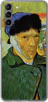 Geschikt voor Samsung Galaxy S21 Plus hoesje - Zelfportret met verbonden oor - Vincent van Gogh - Siliconen Telefoonhoesje