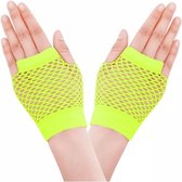 Go Go Gadget - Net handschoenen - Kort - Vingerloos - 1 paar - Geel