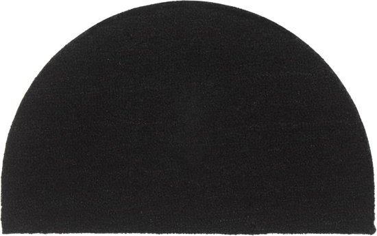 vidaXL-Deurmat-halfrond-50x80-cm-getufte-kokosvezel-zwart