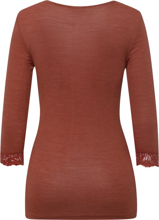 Hanro T-Shirt Woolen Lace 3/4-Arm