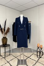 Fiorenza | Coat, Blauw, Maat XS
