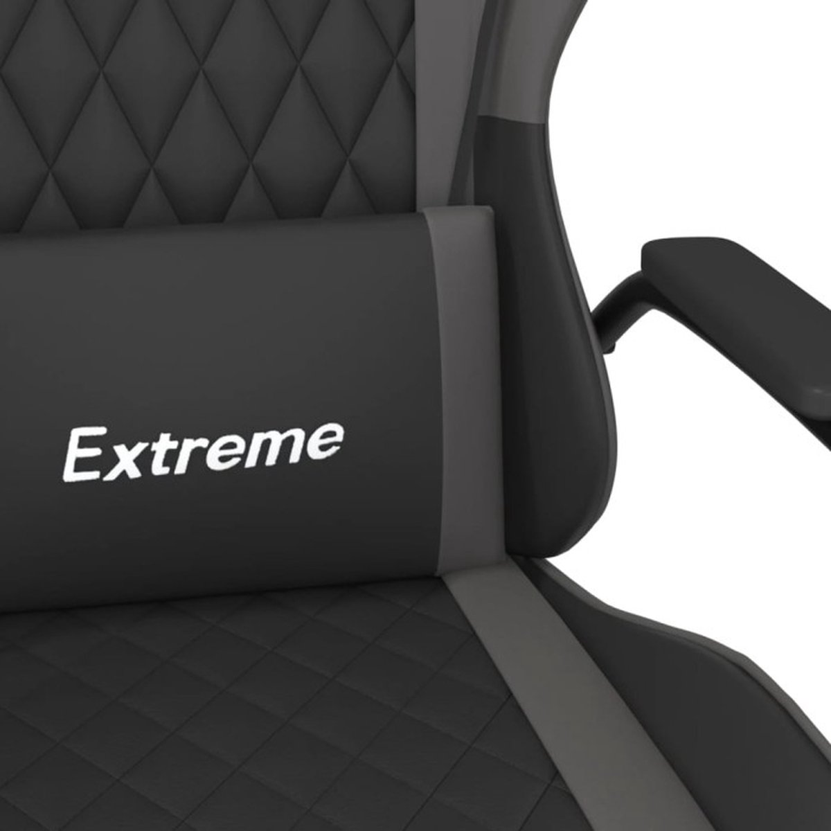 vidaXL Massage - gamestoel - kunstleer - zwart - en - grijs zwart en grijs