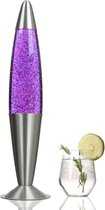 Lavalamp - Paars & Zilver - 42 cm - Lava Lamp - Lavalampen