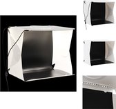 vidaXL Light Box Studio - Portable - 40x34x37 cm - Éclairage LED- Toile de fond de studio
