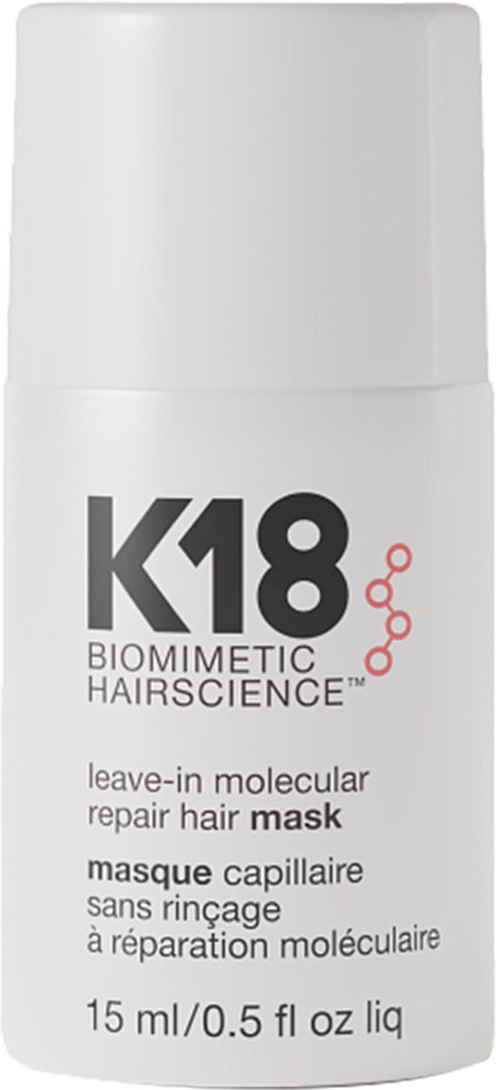 K18 Hair Leave-in Molecular Repair Mask 15ml - Haarmasker droog haar - Haarmasker beschadigd haar