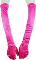 BamBella® Lange Handschoenen Fel Roze onesize Lange Elastische | One Size |