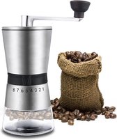 Velox Koffiemolen - Roestvrijstalen Koffiemolen - Handbediende Molen Voor Koffiebonen - Koffiemolen Met Meerdere Maal Instellingen