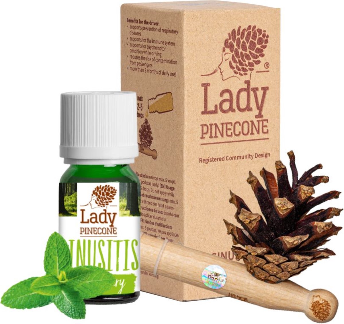 Goedkoopste Etherische Olie Sinusitis Set - Auto Aromatherapie - 100 Puur & Natuurlijk - 10ml - Voor Verticale Ventilatieroosters