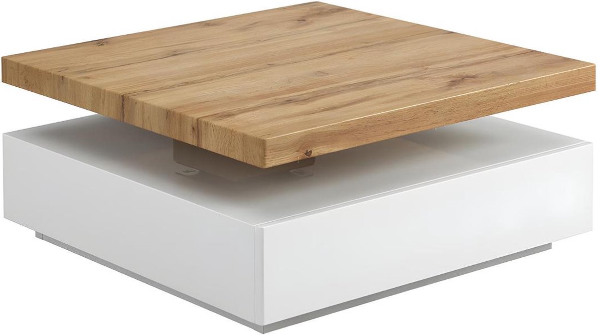 Haku Möbel garderobe murale chromé, chêne, MDF, métal - Dim.: L 80 cm x