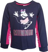 Disney Minnie Mouse Shirt - Lange Mouw - Navy - Maat 128 (8 jaar)