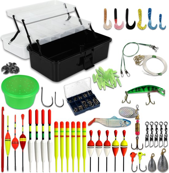 XQMax Vishengel Set - 235-delige Viskoffer met Telescopische Hengel - Visspullen - Kunstaas - Hengelsport - Uitschuifbare Werphengel - Voor Jong & Oud van Merkloos — afbeelding 2
