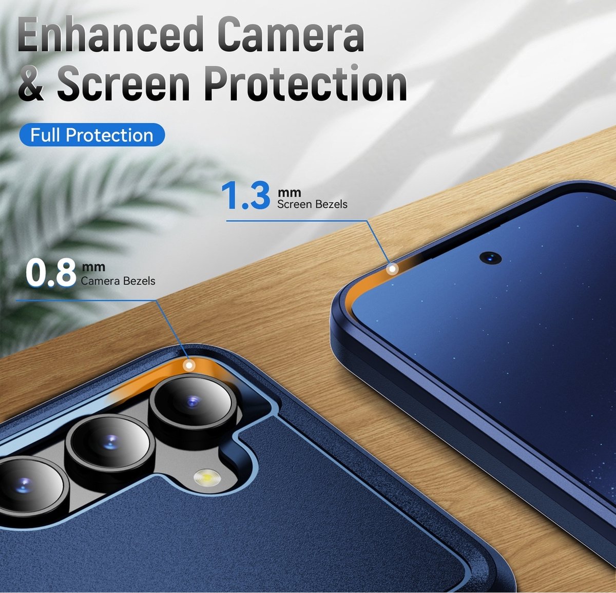 Mobigear Hoesje geschikt voor Samsung Galaxy S24 Telefoonhoesje Hardcase | Mobigear Heavy Armor Backcover Shockproof | Schokbestendig Galaxy S24 Telefoonhoesje | Anti Shock Proof - Blauw