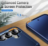 Mobigear Hoesje geschikt voor Samsung Galaxy S24 Telefoonhoesje Hardcase | Mobigear Heavy Armor Backcover Shockproof | Schokbestendig Galaxy S24 Telefoonhoesje | Anti Shock Proof - Blauw