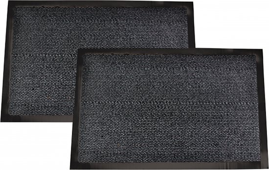Paillasson "Jack's Door" - 2 pièces - 50x80cm - intérieur - tapis roulant à sec - gris