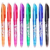 RENALUX - Uitwisbare Pen - Uitgumbare Pen - Uitwisbare Pennen Set - Uitwisbare Stift - Set van 8 Stuks