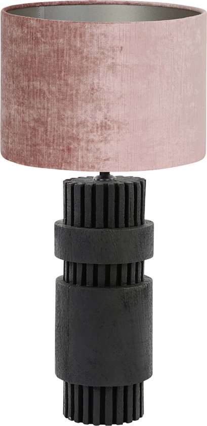 Light and Living tafellamp - roze - hout - SS102312
