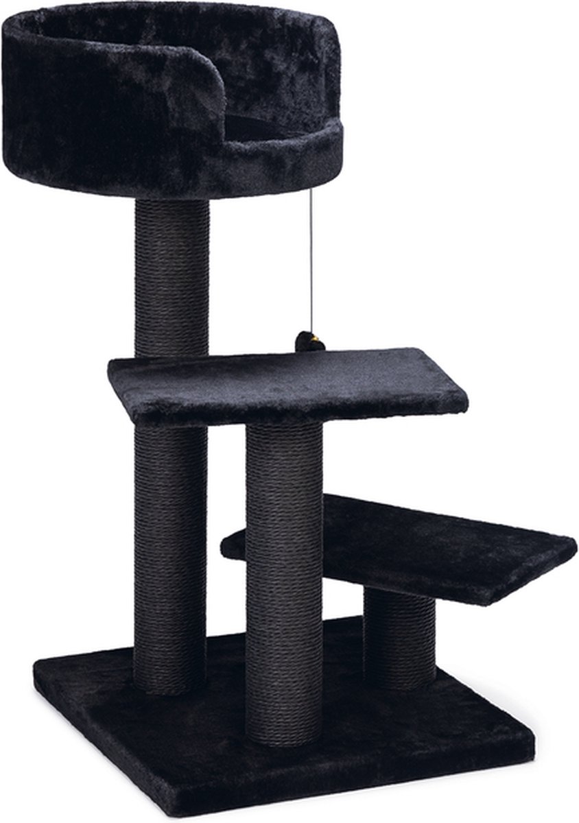 Beeztees Krabmeubel Serpa Figo - Krabpaal - Zwart - 50x50x92 cm