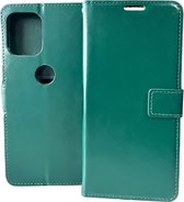 Portemonnee Book Case Hoesje Geschikt voor: Motorola Moto G100 -  groen