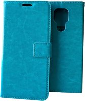 Portemonnee Book Case Hoesje Geschikt voor: Motorola Moto E7 turquoise