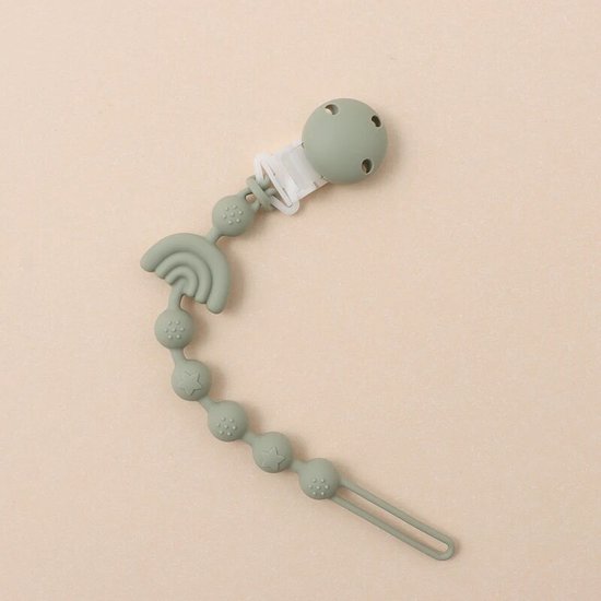 Silicone Speenkoord - Groen - Speenketting - Speenketting - Baby - Speen - Jongen en Meisje - Kraamcadeau van Little Moonodule. — afbeelding 3