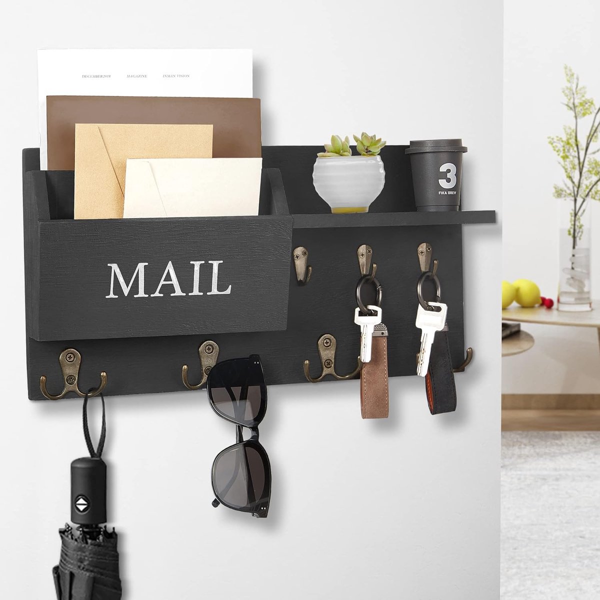 Welcome Sleutelbord Met Legplank Aan De Muur Gemonteerd Sleutelbord Van Metaal Voor Entree Keuken En Kantoor Rustiek Sleutelbord Haaklijst Decoratieve Hanger