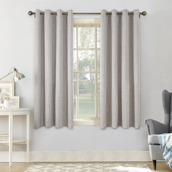 Topfinel Gordijn 140x160cm Kort Voile Linnen Kinderkamer Gordijnen