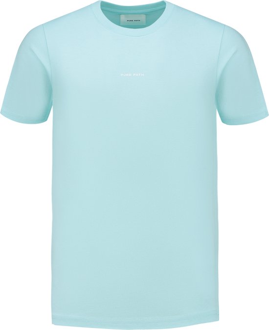 Purewhite - Heren Regular fit T-shirts Crewneck SS - Aqua - Maat XXL